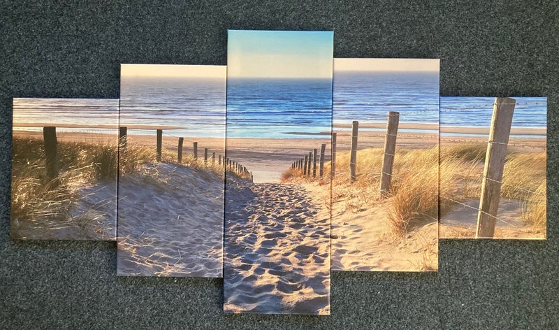 Wall Art Beach 5 Panel Carousel 2