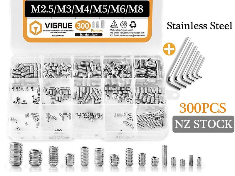 Hex Socket Screw with 6 Wrenches Kit 300PCS Carousel 1