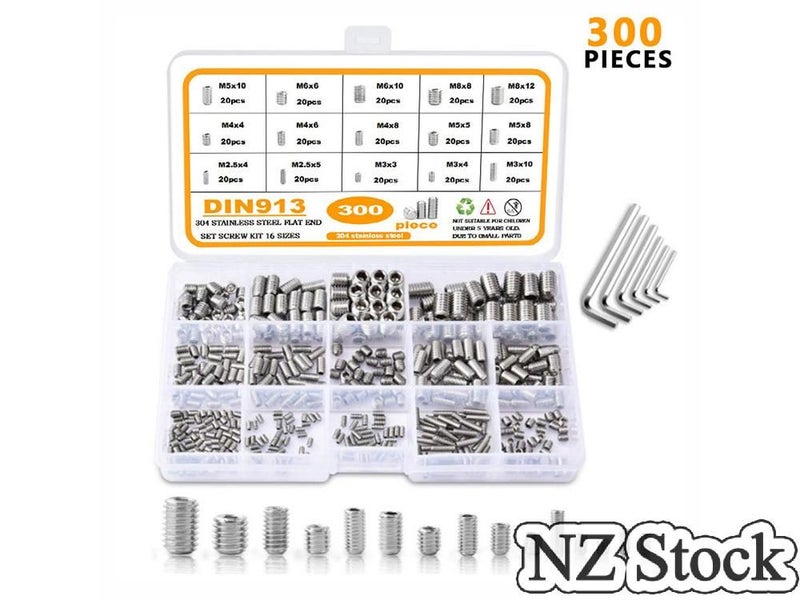 Hex Socket Screw with 6 Wrenches Kit 300PCS Carousel 2