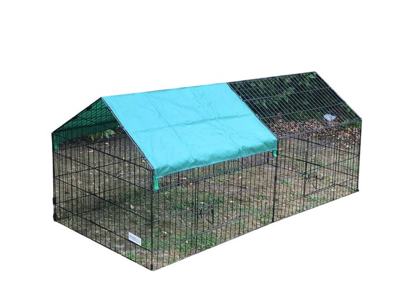 Chicken Rabbit Run Cage With Sun Cover Pet Enclosure Carousel 9