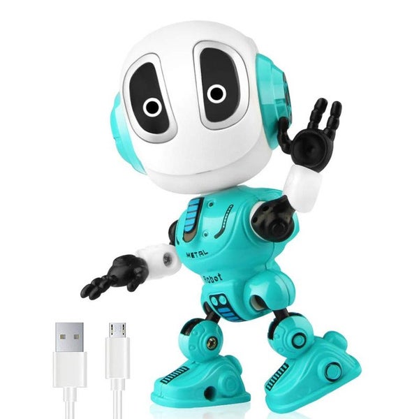 Talking Robots for Kids Rechargeable with Sound & Lights Interactive Toy-Blue Carousel 1