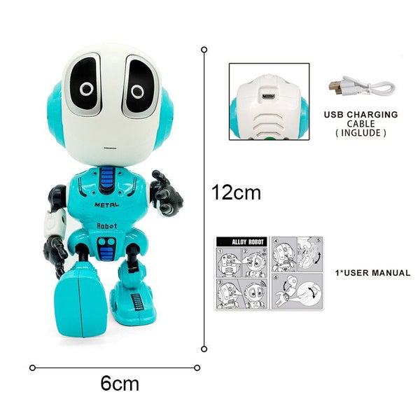 Talking Robots for Kids Rechargeable with Sound & Lights Interactive Toy-Blue Carousel 2