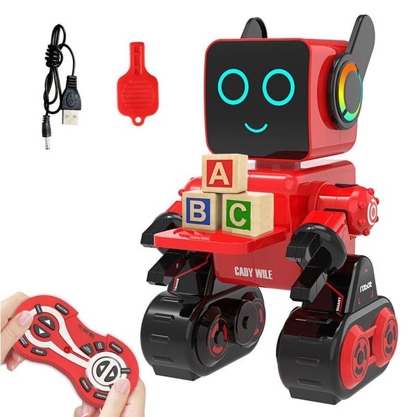 Programmable Robots for Kids Transfering Items Touch & Sound Control Toys-Red Carousel 1