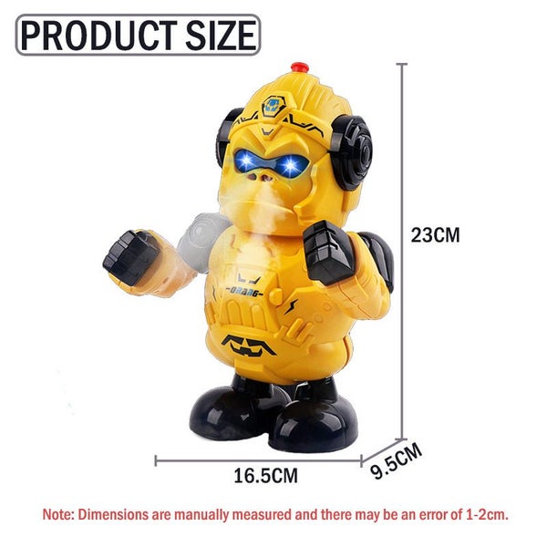 Smart Gorilla Robot for Kids Spraying Singing with LED Eyes Great Gift-Yellow Carousel 2
