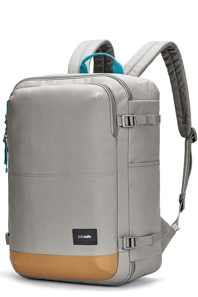 Pacsafe GO 34L Anti-Theft Recycled Carry-On Backpack Stone Carousel 1