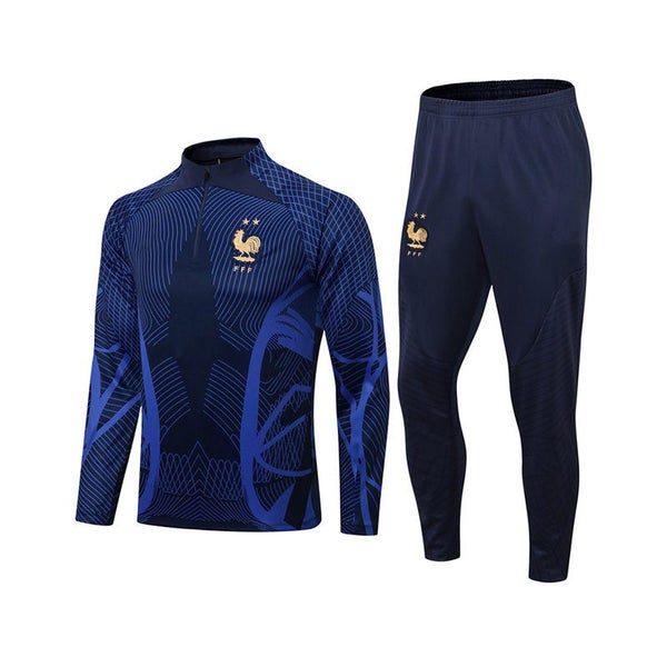 Soccer Suit with Full Body Print Half Zipper -RoyalBlue Carousel 1