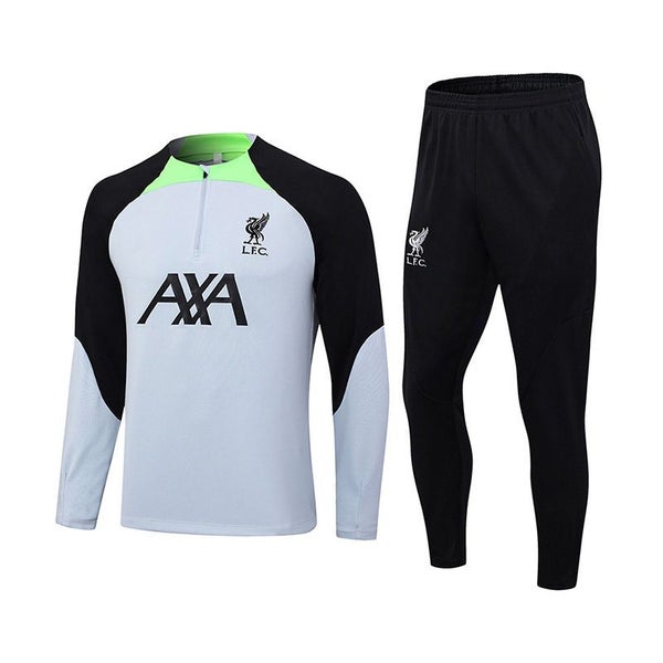 Liverpool Soccer Suit Breathable Football Jersey with Half Zipper -Gray Carousel 1