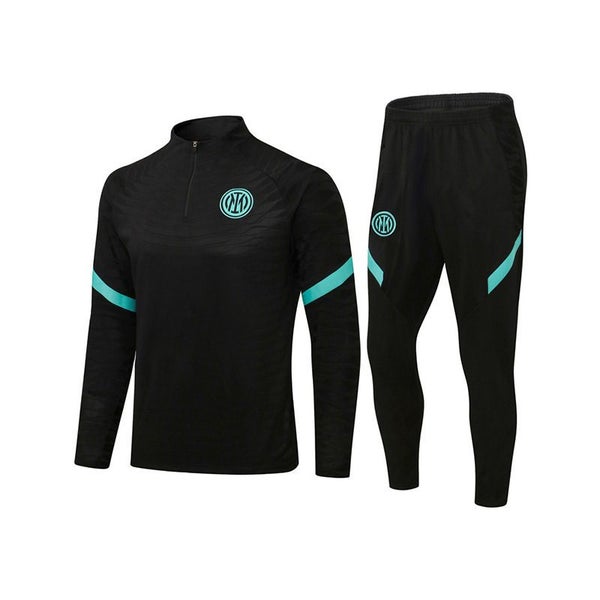Inter Milan Soccer Jersey Kit Long Sleeve Football T-shirt Set -Black Carousel 1