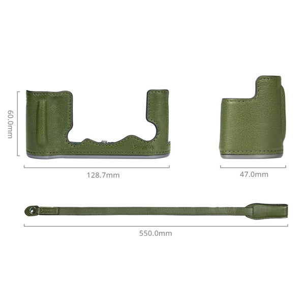 SmallRig Leather Half Case Kit for FUJIFILM X-T50 (Green) - Removable Shoulder Carousel 2