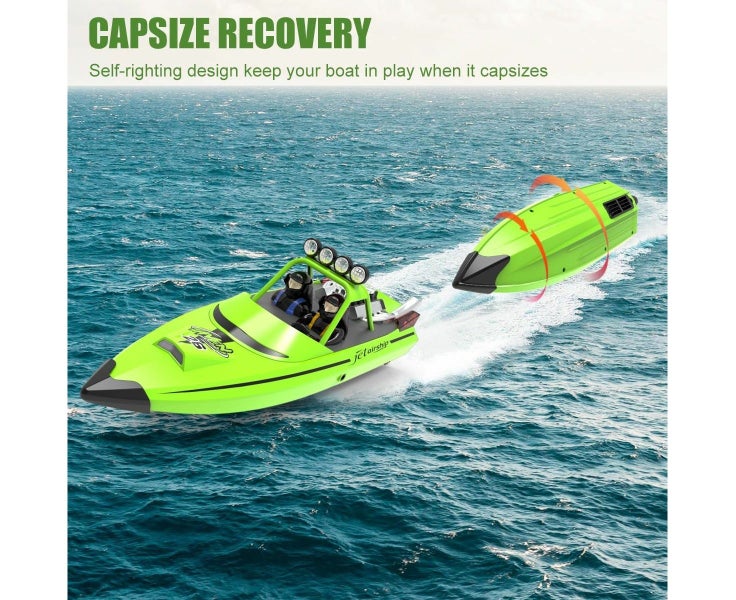 RC Boat,2.4GHz Self Righting Remote Control Boat,30KM/H Fast Speed Racing J Carousel 2