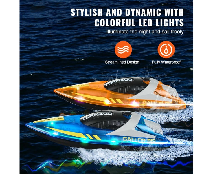 RC Boat for Kids,Remote Control Boat,Racing Boat with LED Light4 Recharg Carousel 2