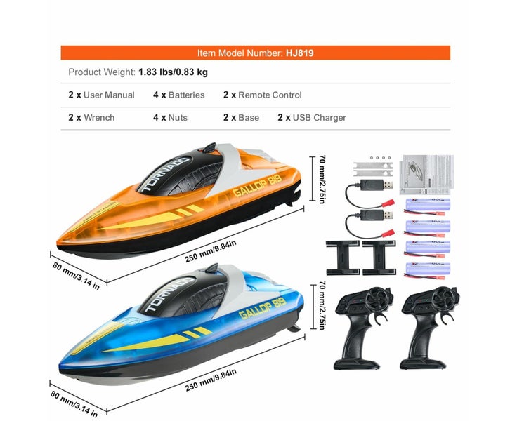 RC Boat for Kids,Remote Control Boat,Racing Boat with LED Light4 Recharg Carousel 7