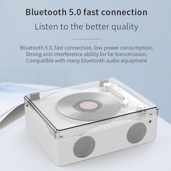 Portable CD Music Player Bluetooth 5.0, Built-in Speaker Portable Music Player Carousel 2