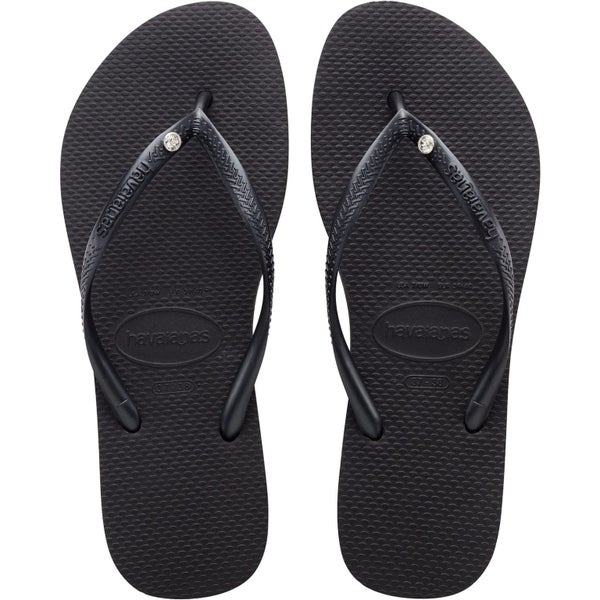Havaianas Womens Slim Crystal Swarovski Flip Flops Carousel 1