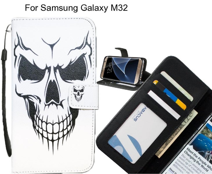 Samsung Galaxy M32 case 3 card leather wallet case printed ID Carousel 1