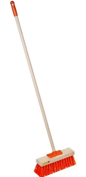 Hi-Visibility Yard Broom - Orange, 355mm x 28mm x 1350mm, Stiff Bristles (2) Carousel 1
