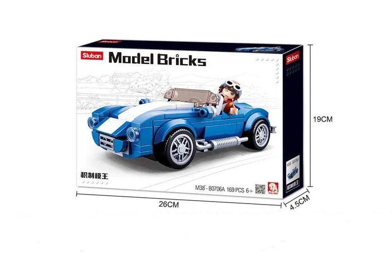 SLUBAN MODELBRICKS BLUE RACE CAR 169 PCS M38-B0706A Carousel 5