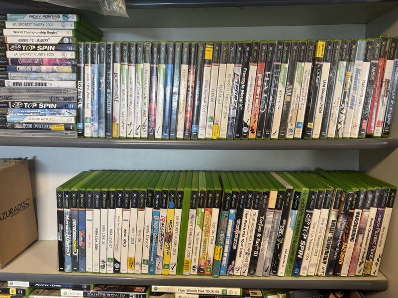 Xbox console, halo controllers and 85 games!!!! CHECK THIS OUT!!! Carousel 2