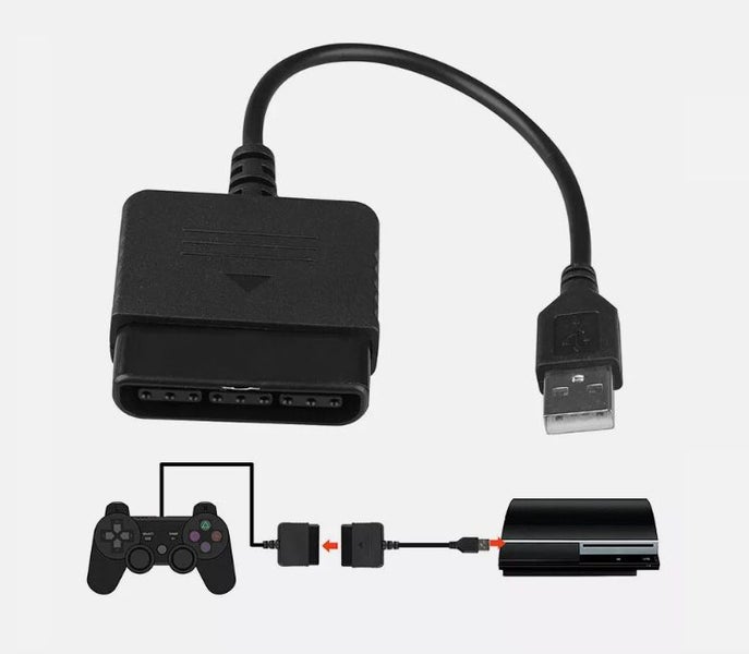 USB PS2 To PS3 Game Controller Adaptor Converter Cable For Sony PlayStation 2 3 Carousel 2