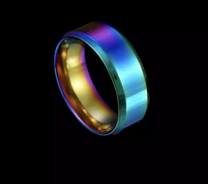 Titanium Stainless 8mm High Polished Men Women Wedding Band Comfort Ring 1pc Carousel 9