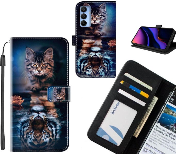 Samsung Galaxy A16 case leather wallet case printed ID Carousel 1