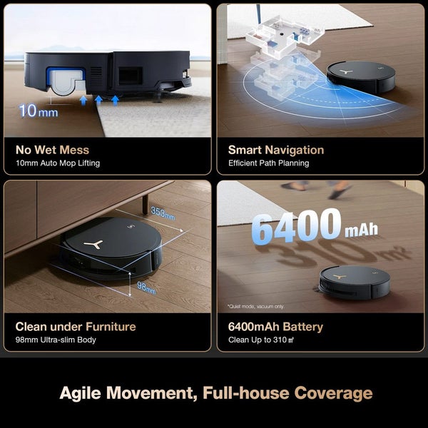Ecovacs DEEBOT X8 Pro Omni Robotic Vacuum Cleaner - Black Carousel 14