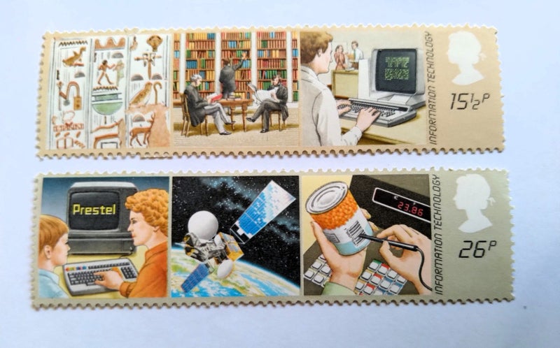 1982 Information Technology Set of Full Gum UK Stamps Great Britain Carousel 1