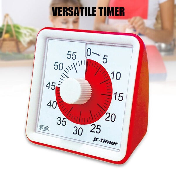 60 Minutes Visual Analog Timer Countdown Clock Time Management Tool for Kitchen Carousel 1