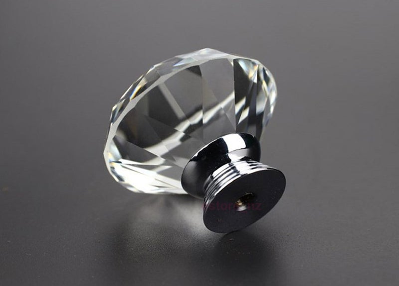 Crystal Glass Drawer Cabinet Door Knob 40mm Carousel 1