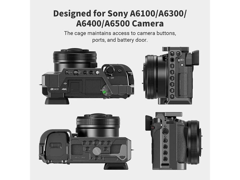 SmallRig A6400 Camera Cage For Sony Alpha W/1/4 3/8 Thread Holes For Vlog DIY Carousel 1