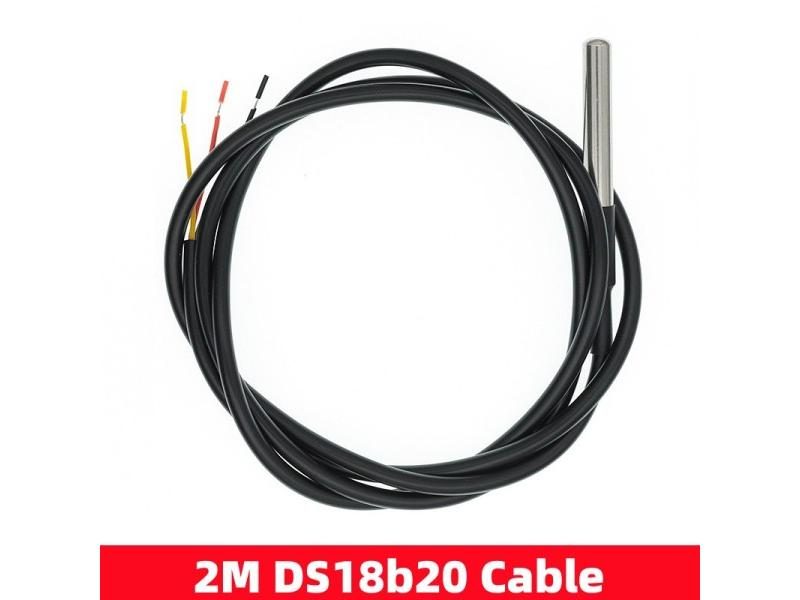 DS18B20 Temperature Sensor Module Kit Waterproof 100CM Digital Sensor Cable Carousel 1