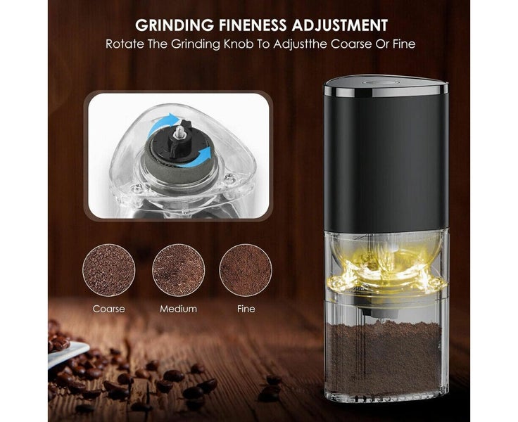 Portable Electric Burr Coffee Grinder USB Rechargeable Mini Coffee Bean Gri Carousel 2