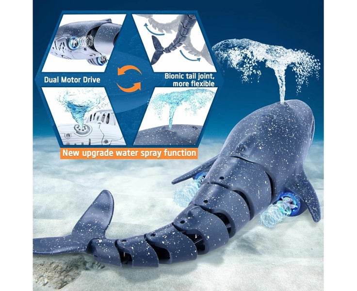 Pool Toys Remote Control Whale Shark Toys Outdoor RC Boat Water Toys for Ki Carousel 2
