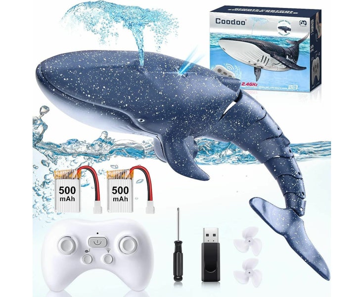 Pool Toys Remote Control Whale Shark Toys Outdoor RC Boat Water Toys for Ki Carousel 7