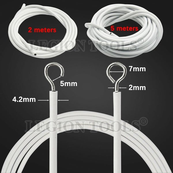 5pack Stretch Curtain Wire Kit Blind Cord Stretchy Spring 8 FREE Eyes & Hooks... Carousel 2