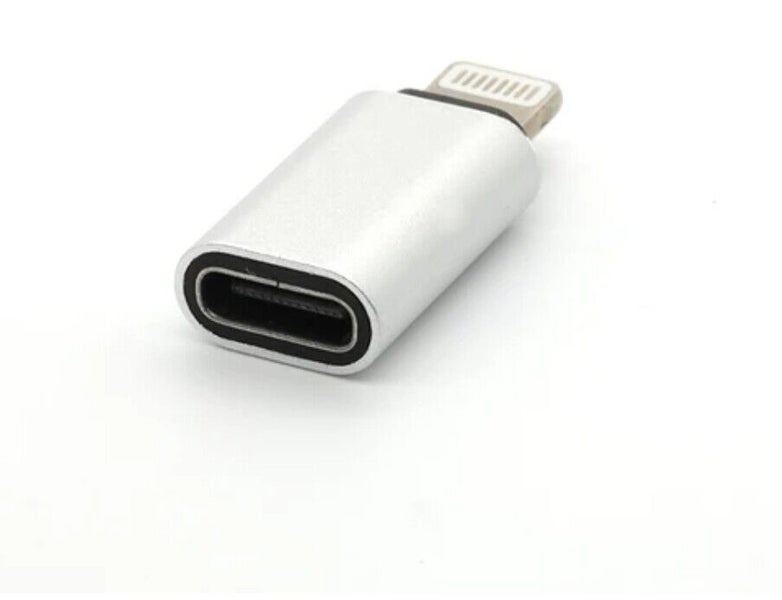 USB Type C Female to iPhone Adapter Converter Charging and Data Sync 8-Pin Carousel 6