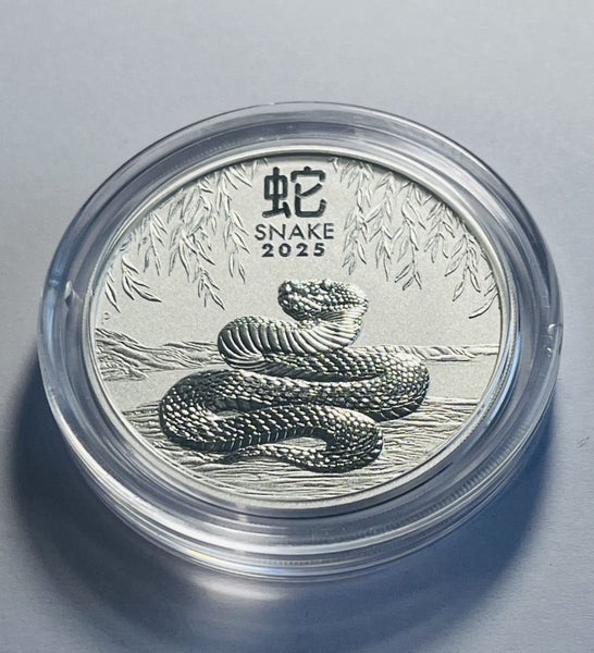 2025 2 oz Australia Lunar Series III - Year of the Snake .9999 Silver BU Coin Carousel 1