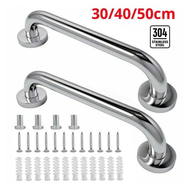 2pcs Safety Rail Wall Grab Bar Pull Shower Handle Bathroom 304 Stainless Steel Carousel 1