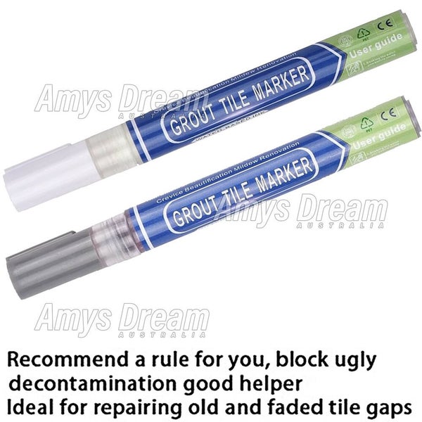 Tile Repair Pen Wall Gap Refill Grout Refresher Marker Bathroom Waterproof MEL- Carousel 2