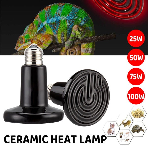 2X Infrared Ceramic Heat Lamp Bulb For Heat Emitter Reptile Pet Chicken Brooder Carousel 1