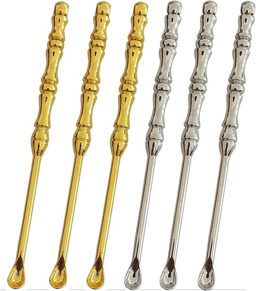 6 PCS Tiny Spoon Scoops Spoon For Filling Vials Spoon Pendants Necklace Metal Carousel 1