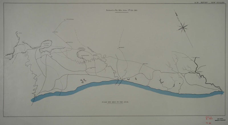 OLD NZ MAP - HAWERA REGION 1867 Carousel 2