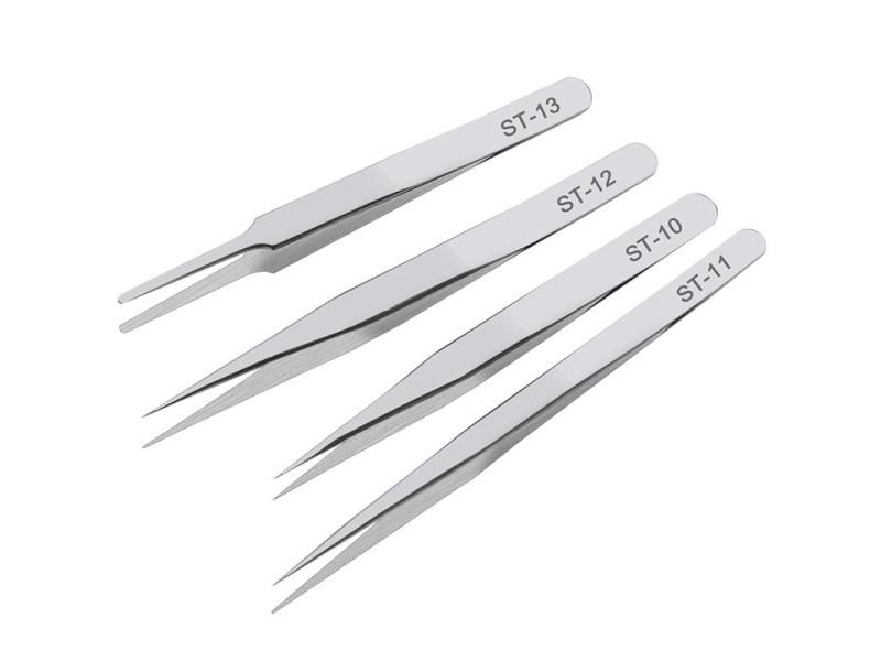 1 PC Precision Stainless Steel Anti-static Tweezers DIY Tool Carousel 1