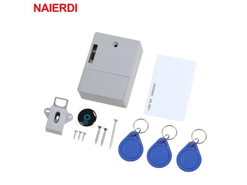 NAIERDI Invisible Sensor Lock For Wardrobe Furniture Hardware With EMID IC Card Carousel 2