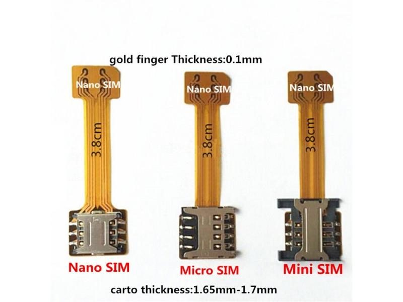 Hybrid Double Dual SIM Card Micro SD Adapter For Android Extender 2 Nano Micro Carousel 2