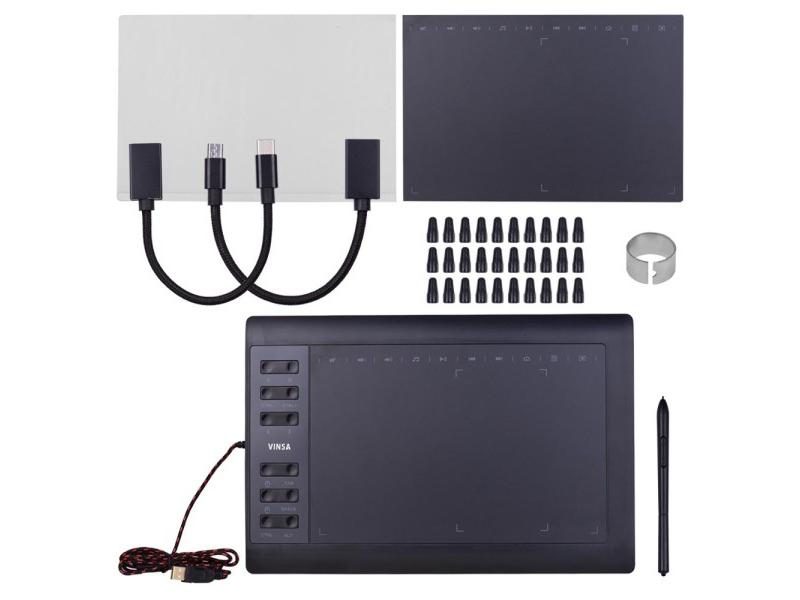 10 Inch Graphic Tablet With 12 Express-Keys 8192 Levels Battery-Free Stylus Carousel 1