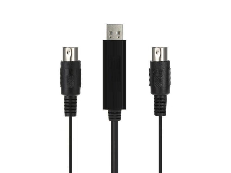 HiFing USB IN-OUT MIDI Cable One In One Out Interface 5 Pin Line Converter PC Carousel 1