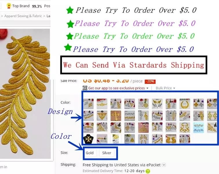 Iron On Appliques 3D Flower Patches Party Secoration Gold Embroidery Vintage Carousel 1