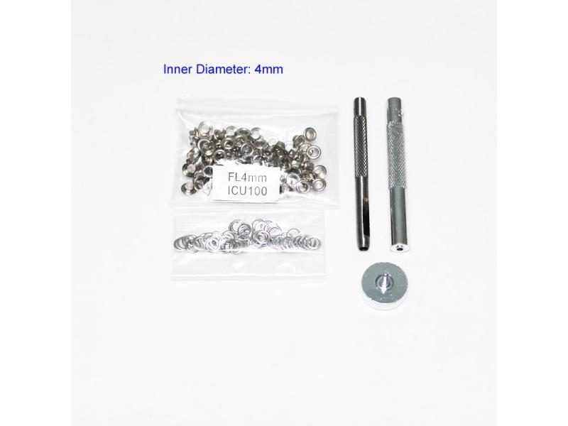 4mm-14mm 100 Set Silver Eyelet Punch Die For DIY Leather Craft Carousel 1