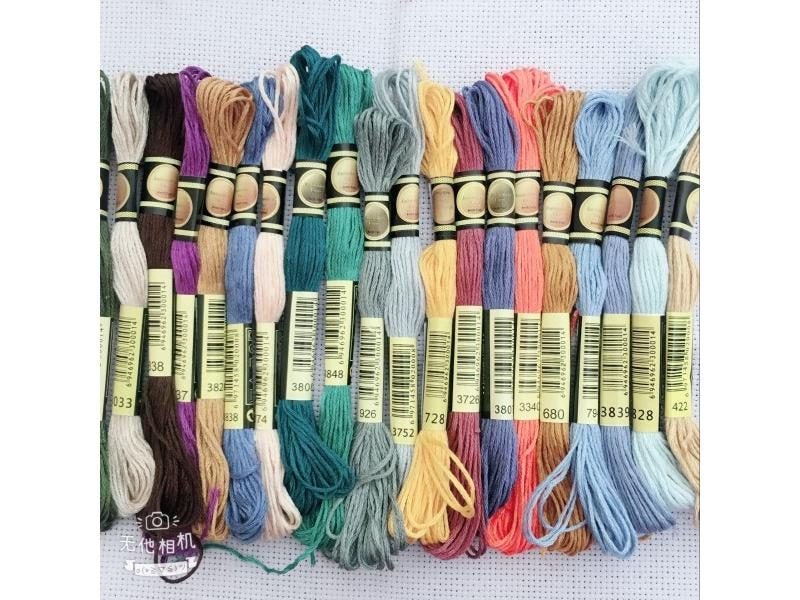 Oneroom 50/100/150/250 Colors DMC Similar 100 Cotton Embroidery Thread Kits For Carousel 2